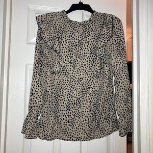 Animal Print Ruffle Top